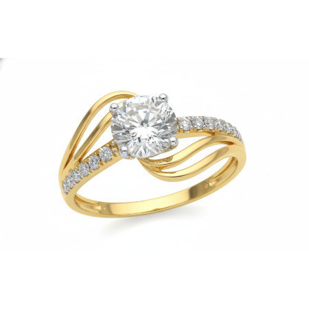 Kenzari Jewellery 18k Gold Ring for Women – 1.92 Grams