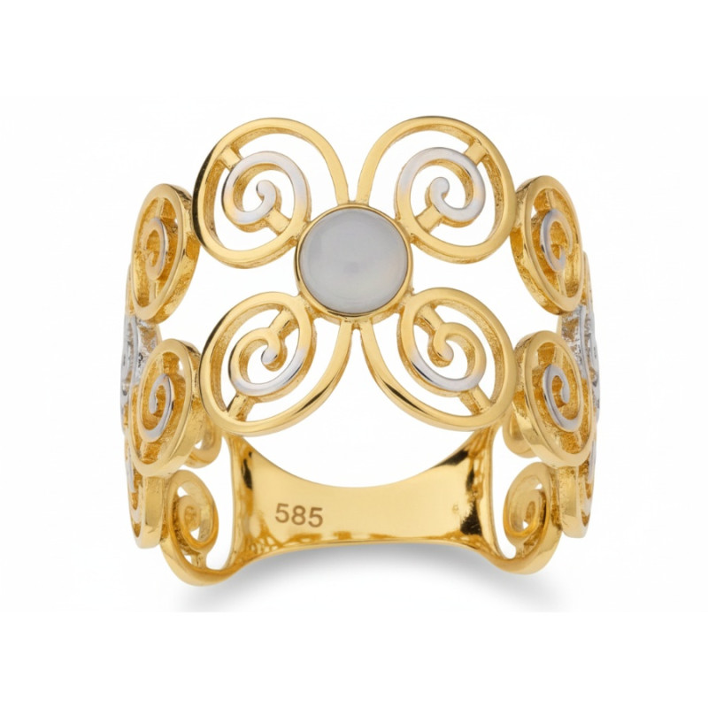 Kenzari Jewellery 14k Gold Ring for Women – 3.15 Grams Kenzari Jewellery 14k Gold Ring for Women – 3.15 Grams
