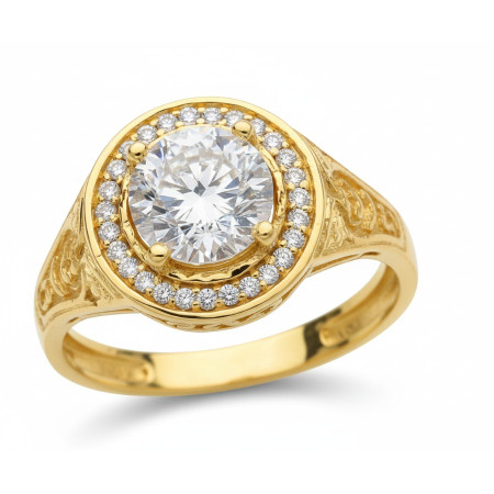 Kenzari Jewellery 14k Gold Ring for Women – 3.9 Grams Kenzari Jewellery 14k Gold Ring for Women – 3.9 Grams