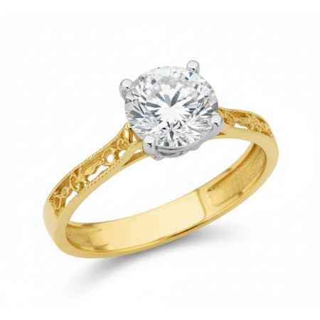 Kenzari Jewellery 14k Gold Ring for Women – 2.5 Grams