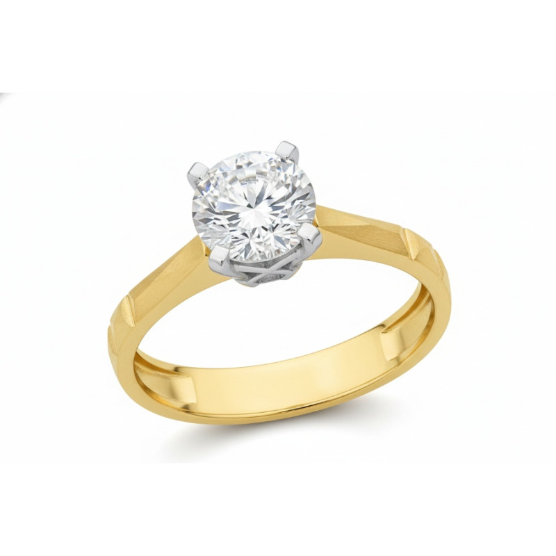 Kenzari Jewellery 18k Gold Ring for Women – 2.57 Grams