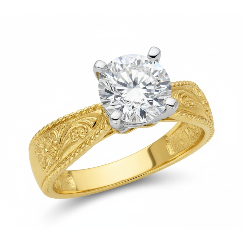 Kenzari Jewellery 14k Gold Ring for Women – 3.89 Grams