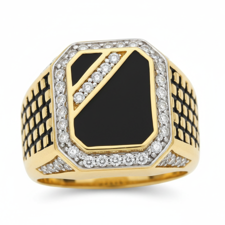 Kenzari Jewellery 14k Gold Ring for Men – 10.3 Grams