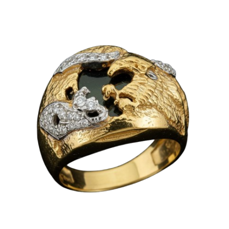 Kenzari Jewellery 14k Gold Ring for Men – 11.73 Grams