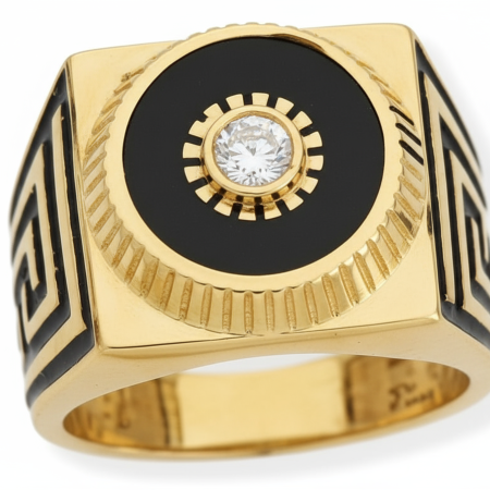 Kenzari Jewellery 14k Gold Ring for Men – 11.75 Grams 