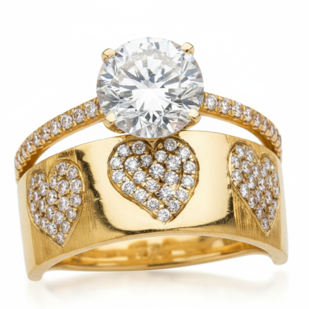 Kenzari Jewellery 14k Gold Ring for Women – 3.7 Grams