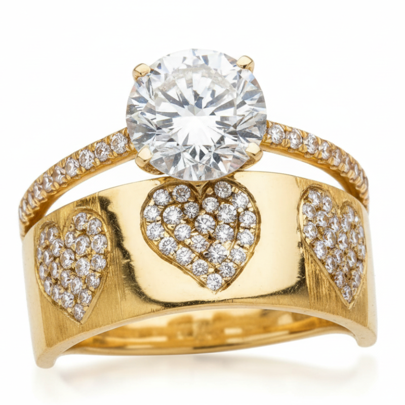 Kenzari Jewellery 14k Gold Ring for Women – 3.7 Grams Kenzari Jewellery 14k Gold Ring for Women – 3.7 Grams