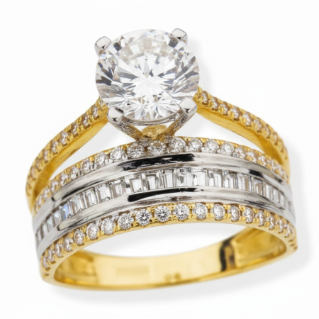 Kenzari Jewellery 14k Gold Ring for Women – 3.94 Grams Kenzari Jewellery 14k Gold Ring for Women – 3.94 Grams