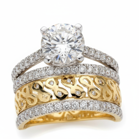 Kenzari Jewellery 14k Gold Ring for Women – 4.5 Grams Kenzari Jewellery 14k Gold Ring for Women – 4.5 Grams