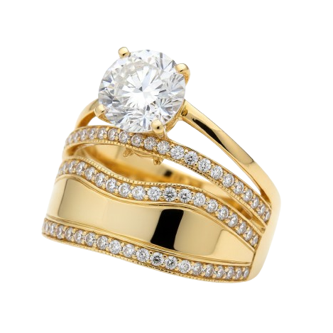 Kenzari Jewellery 18k Gold Ring for Women – 4.95 Grams Kenzari Jewellery 18k Gold Ring for Women – 4.95 Grams