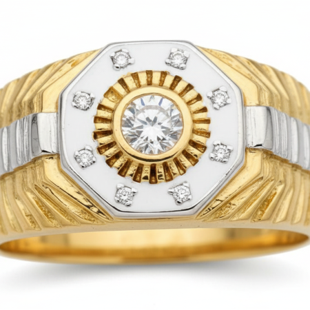 Kenzari Jewellery 14k Gold Ring for Men – 5.37 Grams Kenzari Jewellery 14k Gold Ring for Men – 5.37 Grams
