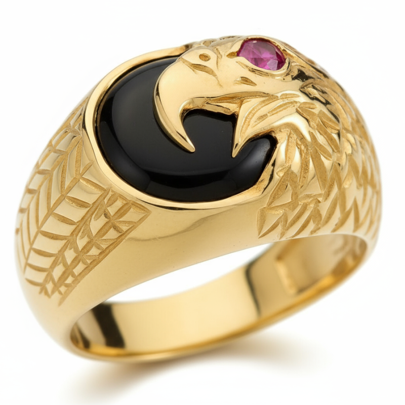 Kenzari Jewellery 14k Gold Ring for Men – 8.1 Grams