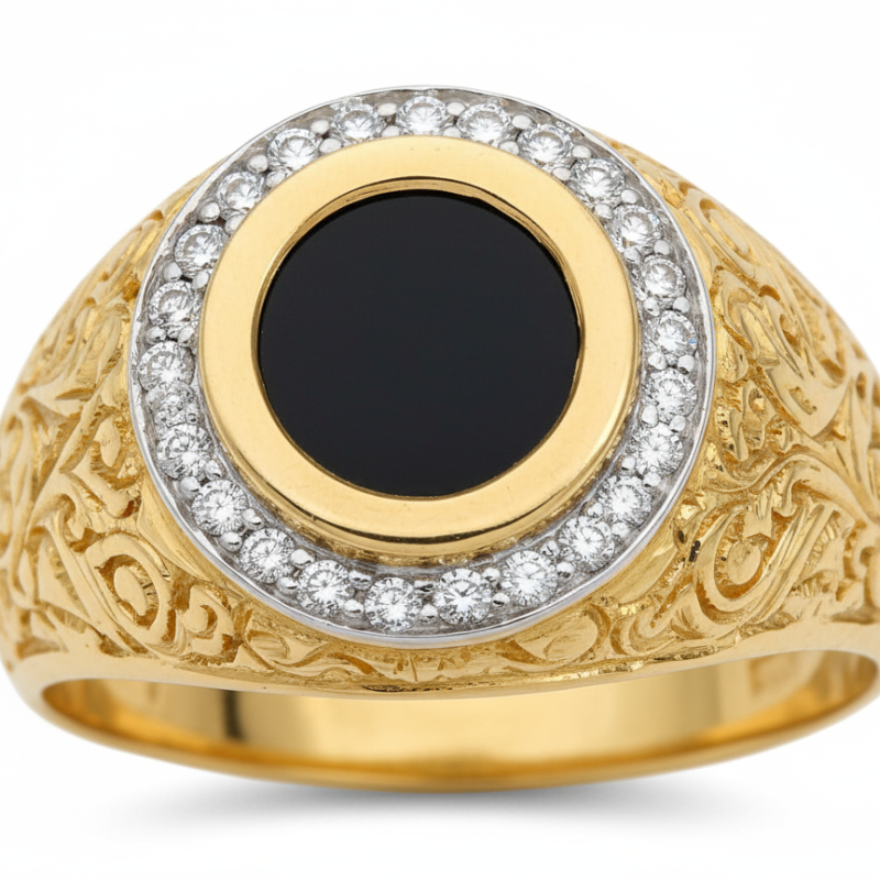Kenzari Jewellery 14k Gold Ring for Men – 8.15 Grams