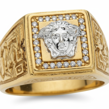Kenzari Jewellery 18k Gold Ring for Men – 8.32 Grams Kenzari Jewellery 18k Gold Ring for Men – 8.32 Grams