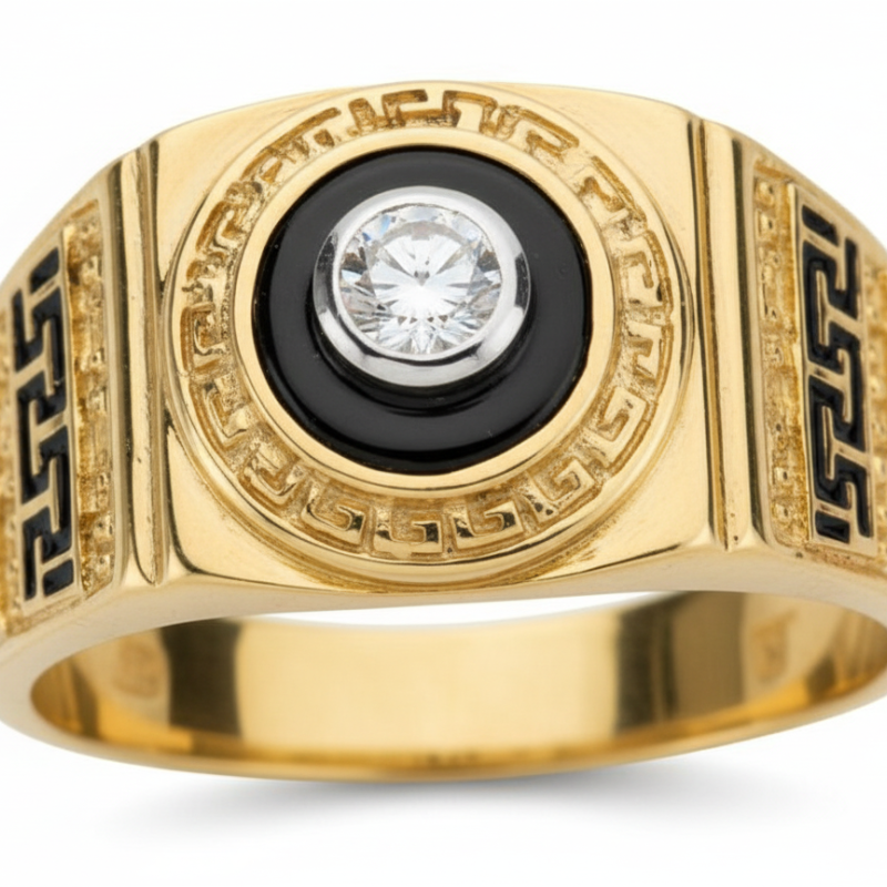 Kenzari Jewellery 14k Gold Ring for Men – 9.31 Grams