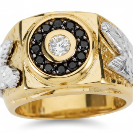Kenzari Jewellery 18k Gold Ring for Men – 9.46 Grams Kenzari Jewellery 18k Gold Ring for Men – 9.46 Grams