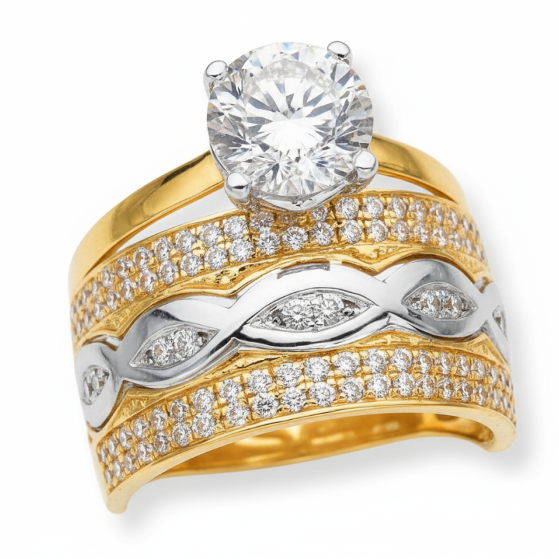 Kenzari Jewellery 14k Gold Ring for Women – 5.02 Grams Kenzari Jewellery 14k Gold Ring for Women – 5.02 Grams