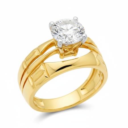 Kenzari Jewellery 14k Gold Ring for Women – 3.77 Grams