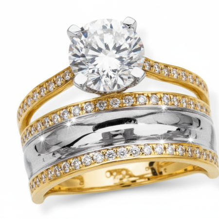 Kenzari Jewellery 14k Gold Ring for Women – 4.24 Grams Kenzari Jewellery 14k Gold Ring for Women – 4.24 Grams