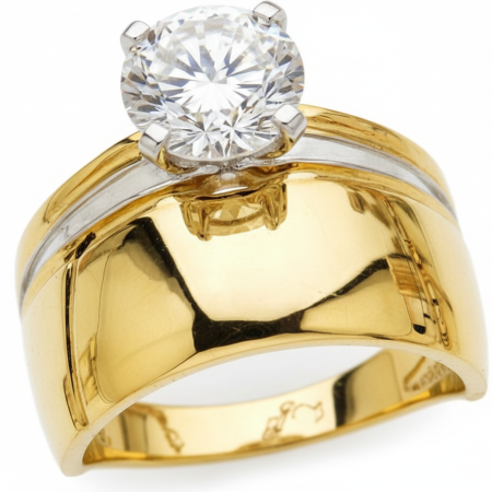 Kenzari Jewellery 14k Gold Ring for Women – 4.3 Grams Kenzari Jewellery 14k Gold Ring for Women – 4.3 Grams