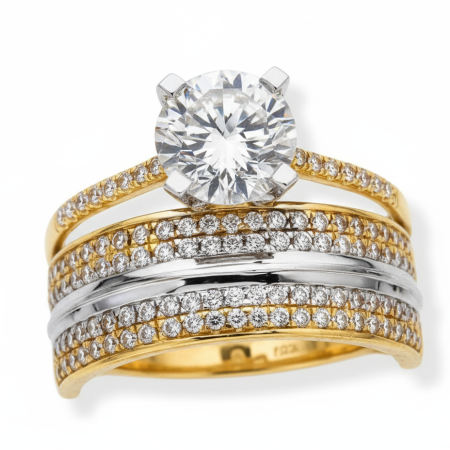 Kenzari Jewellery 14k Gold Ring for Women – 4.59 Grams Kenzari Jewellery 14k Gold Ring for Women – 4.59 Grams