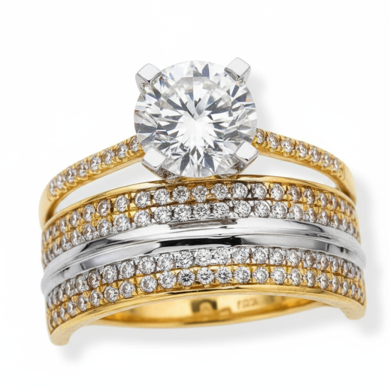 Kenzari Jewellery 18k Gold Ring for Women – 4.59 Grams Kenzari Jewellery 18k Gold Ring for Women – 4.59 Grams