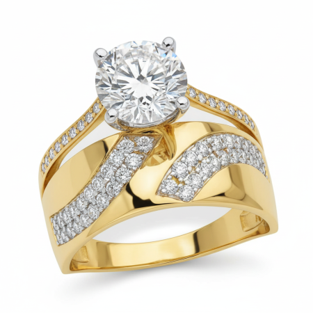 Kenzari Jewellery 14k Gold Ring for Women – 4.7 Grams Kenzari Jewellery 14k Gold Ring for Women – 4.7 Grams