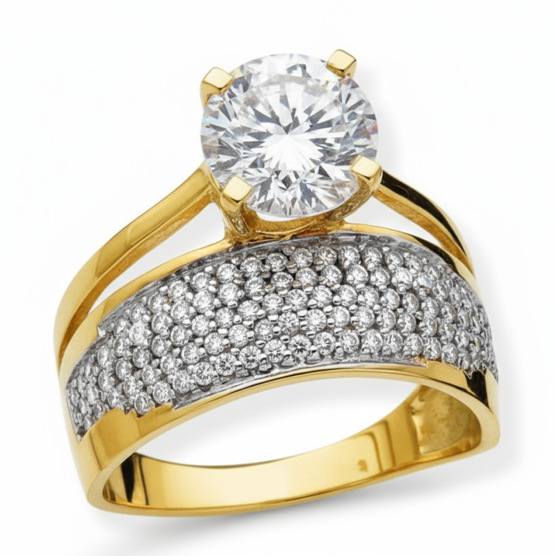 Kenzari Jewellery 18k Gold Ring for Women – 4.92 Grams Kenzari Jewellery 18k Gold Ring for Women – 4.92 Grams