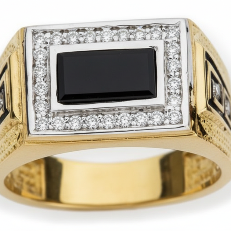 Kenzari Jewellery 18k Gold Ring for Men – 7.09 Grams Kenzari Jewellery 18k Gold Ring for Men – 7.09 Grams