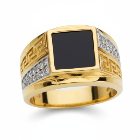 Kenzari Jewellery 18k Gold Ring for Men – 8.85 Grams Kenzari Jewellery 18k Gold Ring for Men – 8.85 Grams