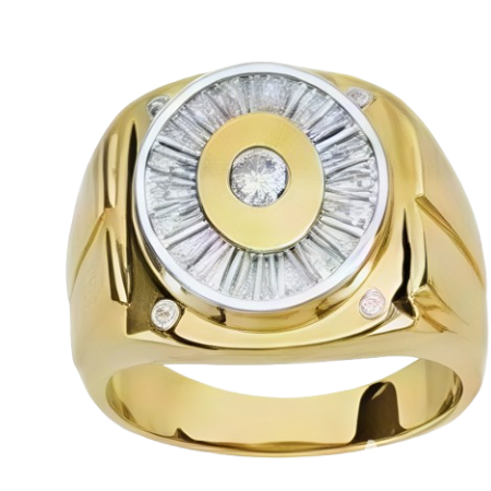 Kenzari Jewellery 18k Gold Ring for Men – 9.89 Grams Kenzari Jewellery 18k Gold Ring for Men – 9.89 Grams