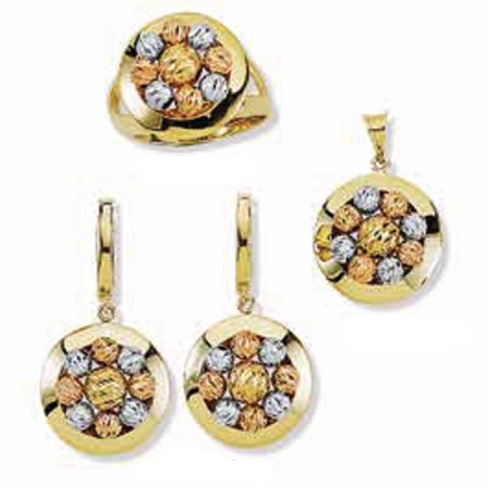 Kenzari Jewellery 14k Gold Earring Set for Women – 12.16 Grams