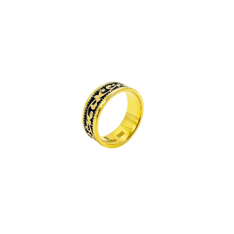 Kenzari Jewellery 14k Gold Wedding Ring - 7.05 Grams