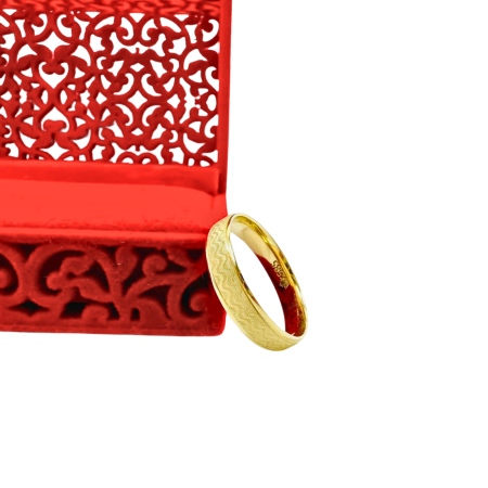 Kenzari Jewellery 14k Gold Wedding Ring - 2.97 Grams