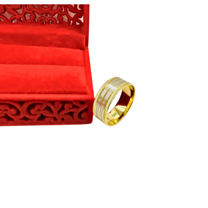 Kenzari Jewellery 14k Gold Wedding Ring - 4.81 Grams