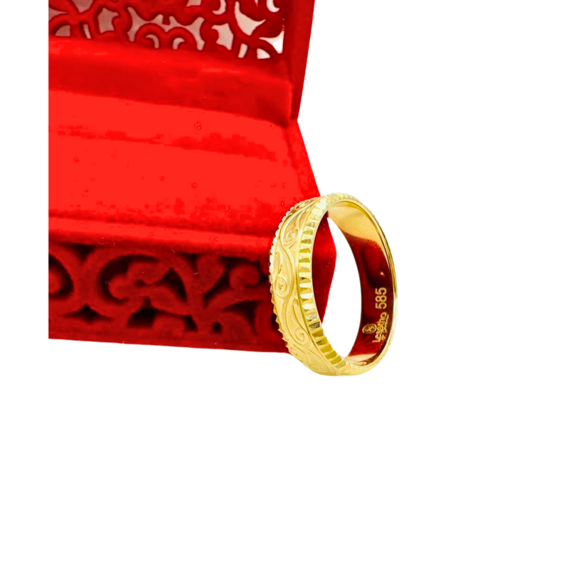 Kenzari Jewellery 14k Gold Wedding Ring - 5.51 Grams