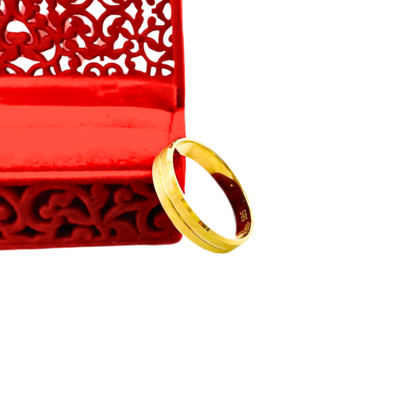Kenzari Jewellery 14k Gold Wedding Ring - 5.25 Grams