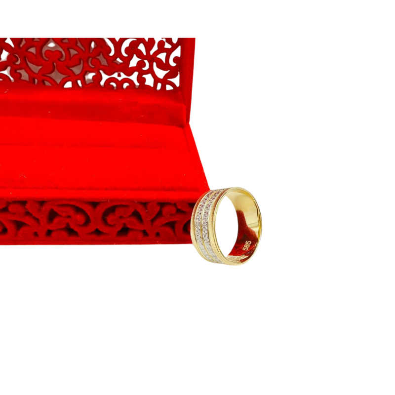 Kenzari Jewellery 14k Gold Wedding Ring - 4.14 Grams