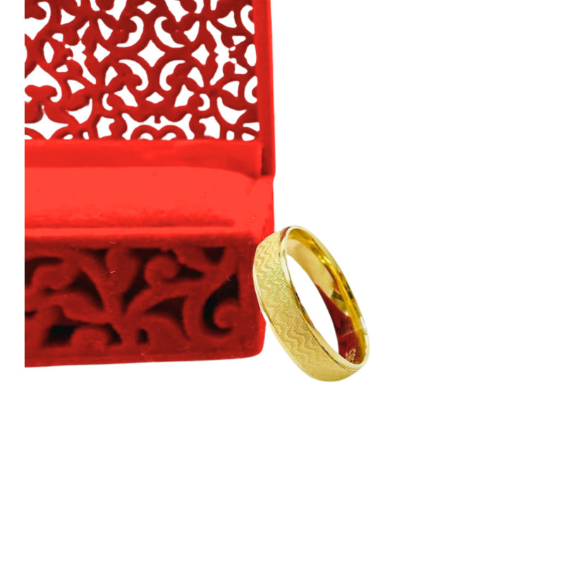 Kenzari Jewellery 14k Gold Wedding Ring - 2.44 Grams