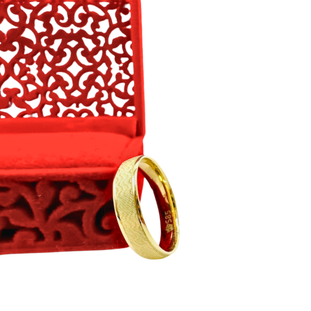 Kenzari Jewellery 14k Gold Wedding Ring - 2.72 Grams