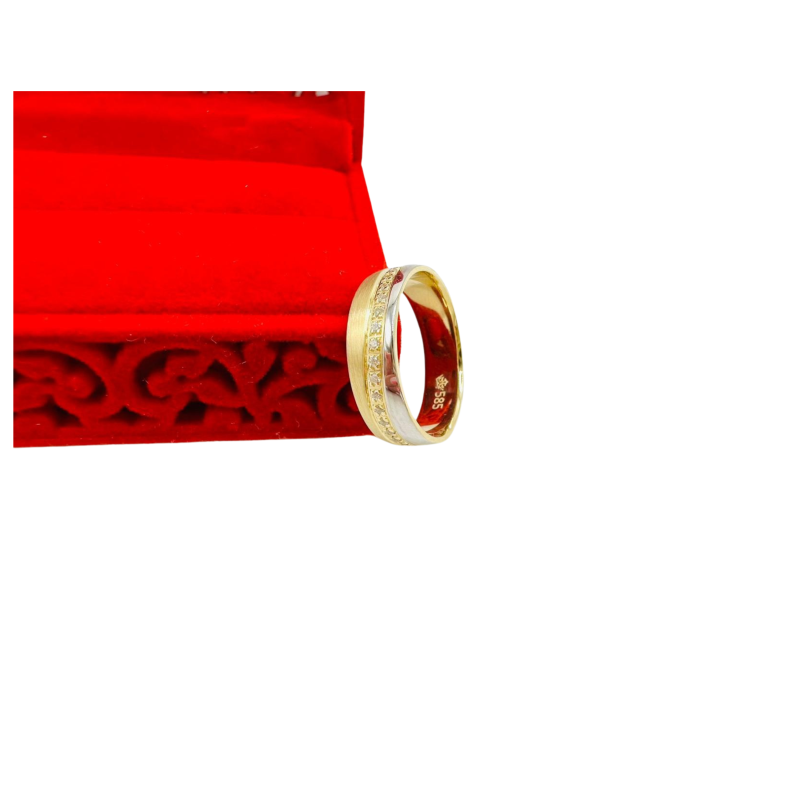 Kenzari Jewellery 14k Gold Wedding Ring - 4.04 Grams