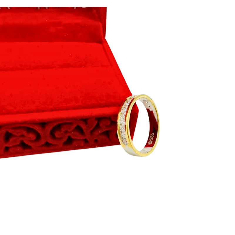 Kenzari Jewellery 14k Gold Wedding Ring -3.02 Grams
