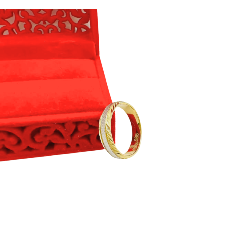 Kenzari Jewellery 14k Gold Wedding Ring - 3.13 Grams