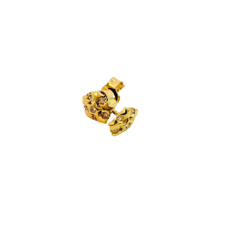 Kenzari Jewellery 14k Gold Earrings for Women - 1.11 Grams