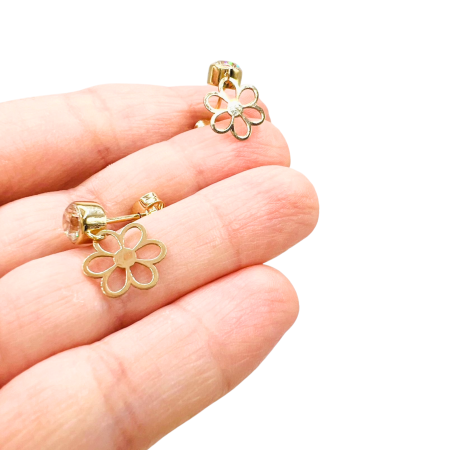 Kenzari Jewellery 14k Gold Earrings for Women - 2.31 Grams