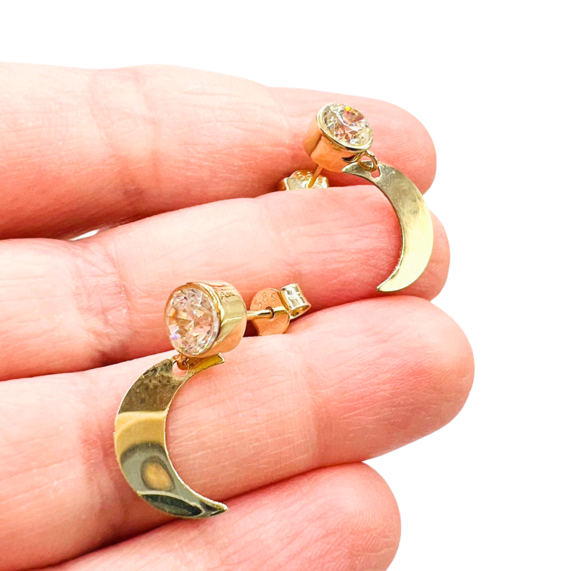 Kenzari Jewellery 14k Gold Earrings for Women - 2.51 Grams Kenzari Jewellery 14k Gold Earrings for Women - 2.51 Grams