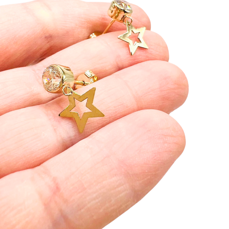 Kenzari Jewellery 14k Gold Earrings for Women - 2.29 Grams