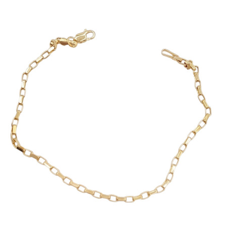 14K Gold Classic Box Link Chain Bracelet