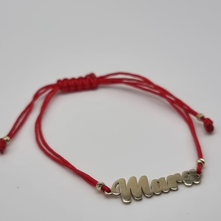 Kenzari Jewellery 14k Gold Red String "Name" Bracelet for Women - 1.60 Grams Kenzari Jewellery 14k Gold Red String "Name" Bracelet for Women - 1.60 Grams