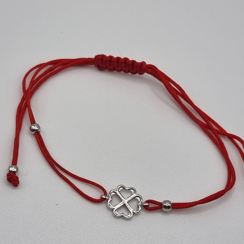 Kenzari Jewellery 14k Gold Red String Bracelet "Good luck" for Women - 1.15 Grams